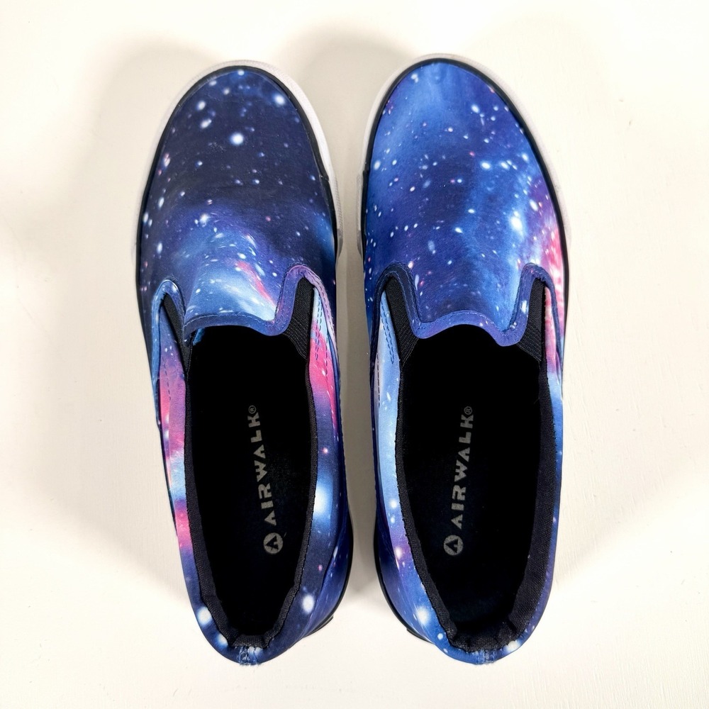 Airwalk Galaxy Celestial Space Nebula Slip-on Shoes Women's 8.5 Skate Emo Punk - Picture 6 of 8